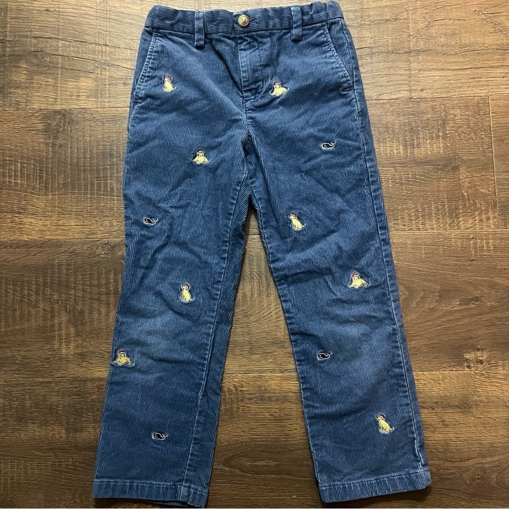 Vineyard Vines Blue Corduroy Christmas Pants Size 6